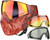 Carbon CRBN Zero GRX Paintball Mask w/ Free Storm Fan (More Coverage) - Tie-Dye Lava