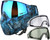 Carbon CRBN Zero GRX Paintball Mask w/ Free Storm Fan (More Coverage) - Tie-Dye Lagoon