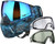 Carbon CRBN Zero GRX Paintball Mask w/ Free Storm Fan (Less Coverage) - Tie-Dye Lagoon