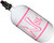 Ninja SL3 Carbon Fiber Air Tank w/ Pro V3 Regulator - 80/4500 - Legacy Series White/Pink