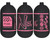 Ninja SL3 Carbon Fiber Air Tank w/ Pro V3 Regulator - 80/4500 - Matte Series Black/Pink