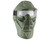 Full Coverage Tactical Airsoft Mask - Clear Goggles - Green