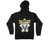 DLX Luxe Zip Up Hooded Sweatshirt - Black/White