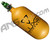 DLX Luxe CLS Carbon Fiber Air Tank - 80/4500 w/ HK Army Standard Regulator - Gold/Black