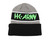 HK Army Attack Beanie - Black/Neon Green