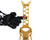 HK Army Joint Folding Gun Stand - Gold
