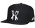 HK Army Split Snap Back Hat - Black/White