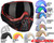 HK Army KLR Mask w/ Additional Free Lens - Carbon Fiber Red