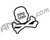 HK Army Giant 15 Inch Skull Car Sticker - Black