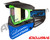 Jt ProFlex Thermal Paintball Mask - Black/Blue w/ Green Frame & Yellow Retro Lens