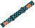 KM PAINTBALL GOGGLE STRAP - CHECKERED BLACK/TEAL