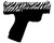 Laser Engraved Pistol Design - Zebra