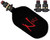 Ninja SL2 Carbon Fiber Air Tank - 68/4500 w/ Pro V2 Series Regulator - Black/Red