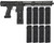 Planet Eclipse EMEK MG100 (PAL Enabled) Mag Fed Paintball Gun - Black w/ 8 Additional (20 Round) Magazines