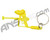 Rufus Dawg Mini-Marker Key Chain - Yellow