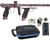 SP Shocker AMP Electronic Paintball Gun w/ Matching Mechanical Frame - Polished Acid Wash Grey w/ Purple Splash