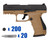 T4E .43 Cal Juliet Training Pistol Paintball Package Kit - Walther PPQ M2 LE - FDE