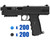 Tippmann TiPX Foxtrot Paintball Pistol Package Kit - Black/Black