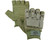 Valken V-Tac Half Finger Plastic Back Paintball Gloves - Olive