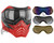 V-Force Grill Paintball Mask w/ Mirror Lens - SE Black/Red