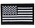 Warrior Velcro Morale Patch - US Flag - Black/White