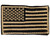 Warrior Velcro Morale Patch - US Flag - Tan/Black