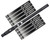 HK Army 15" Autococker Threaded LAZR Elite "Fossil" Barrel Kit w/ Black Inserts - Dust Black