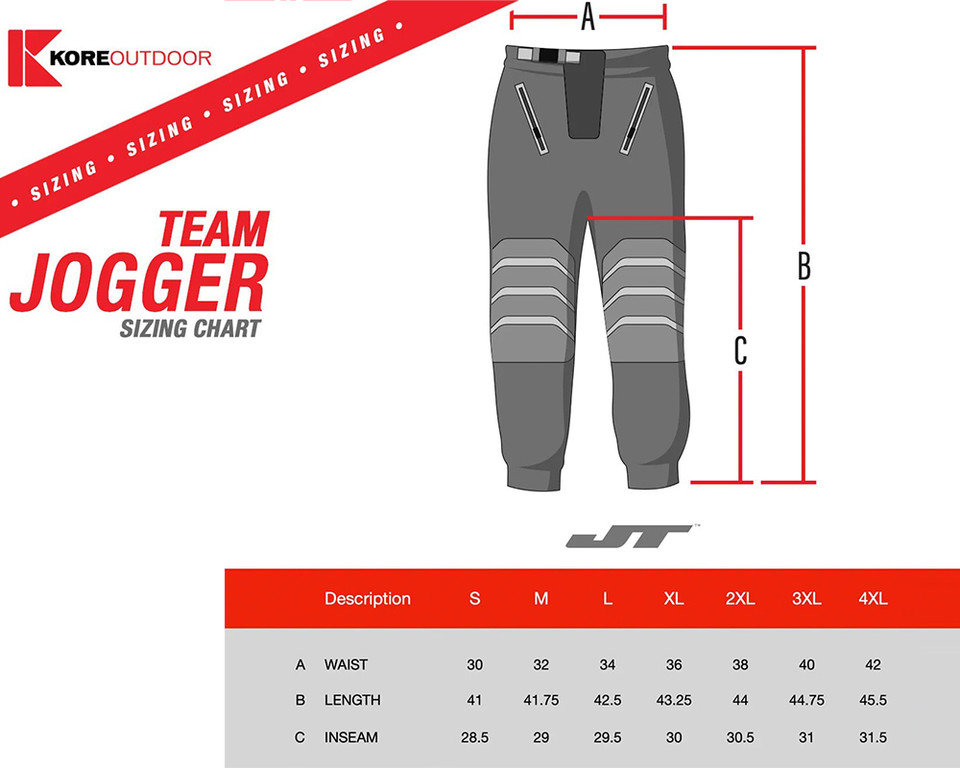 JT Paintball Pro Jogger CMDR Pant - Black/ Heather Grey