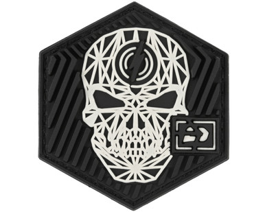 Push Rubberized Velcro Patch - Crystal White