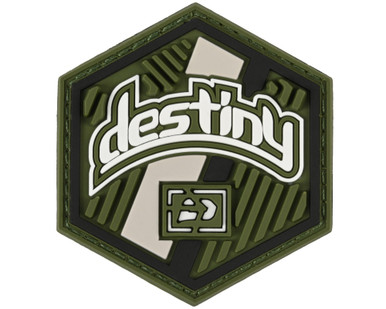 Push Rubberized Velcro Patch - Destiny Olive