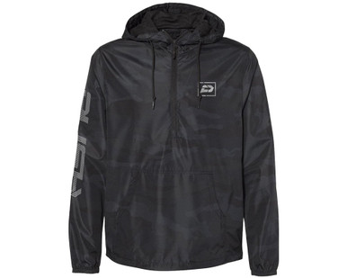 Push Reflective Sliced Windbreaker Jacket - Black Camo - X-Large