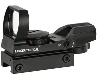 Lancer Tactical Red & Green Dot Panorama Reflex Sight - 4 Reticles