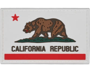 California Ric Patch California Republic Flag PVC Patch w/ White Background (PATCH-CARP-WH)