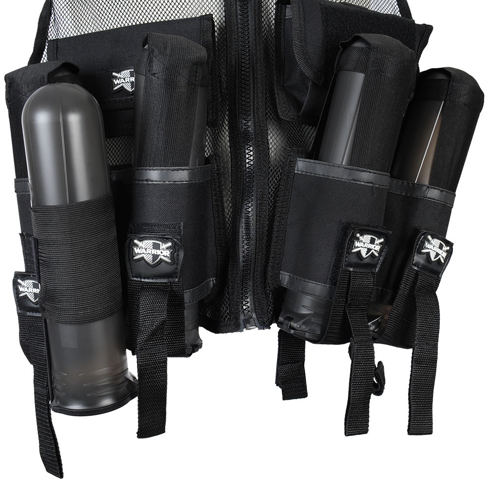 Warrior Paintball Lightweight Vest w/ 4 Pods & Warrior Deluxe