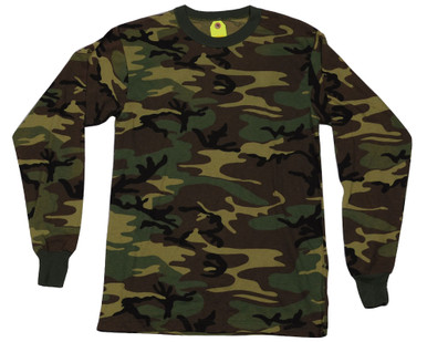 Rothco Long Sleeve T-Shirt - Woodland Camo - ANSgear.com