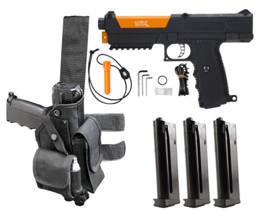 Tippmann TiPX Trufeed Deluxe Pistol Kit - Black/Sunburst Orange