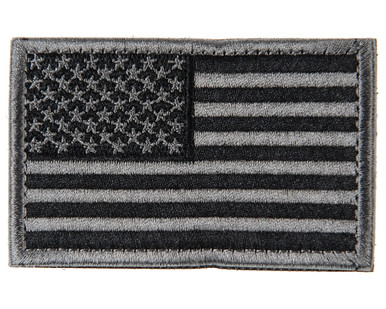 Warrior Velcro Morale Patch - US Flag - Black/White