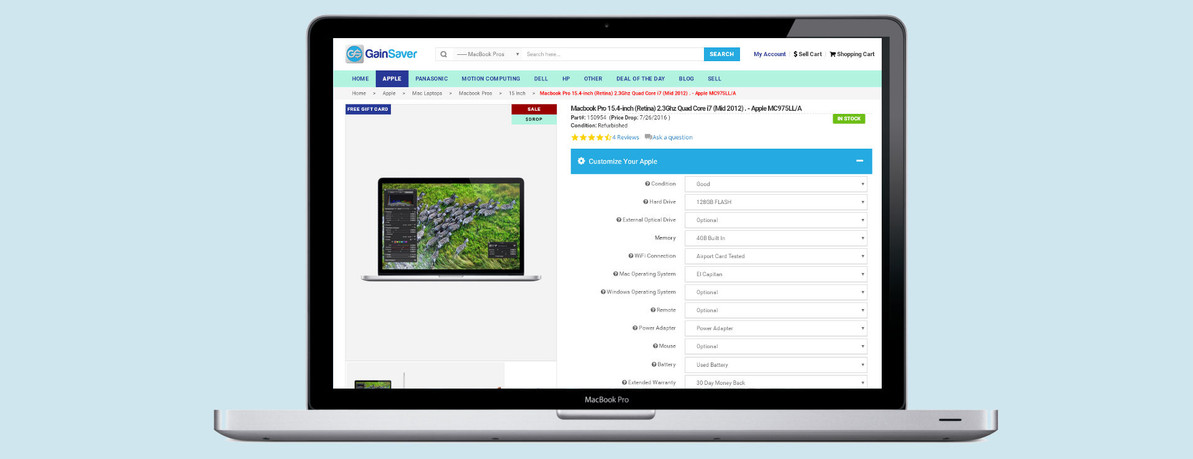 Get the Refurbished Mac you Want with the GainSaver Configurator