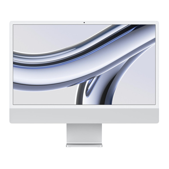 Refurbished Excellent - iMac (2023) 24-Inch - 8 GPU - Silver - 4.05Ghz 8-Core M3 - 8 GB Memory - 256 GB SSD - MQR93LL/A