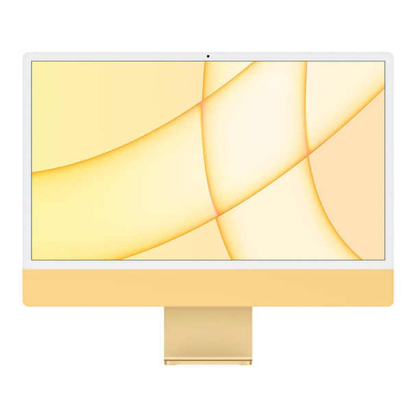 Refurbished Excellent - iMac (2021) 24-Inch - 8 GPU - Yellow - 3.2Ghz 8-Core M1 - 8 GB Memory - 256 GB SSD - MGPF3LL/A