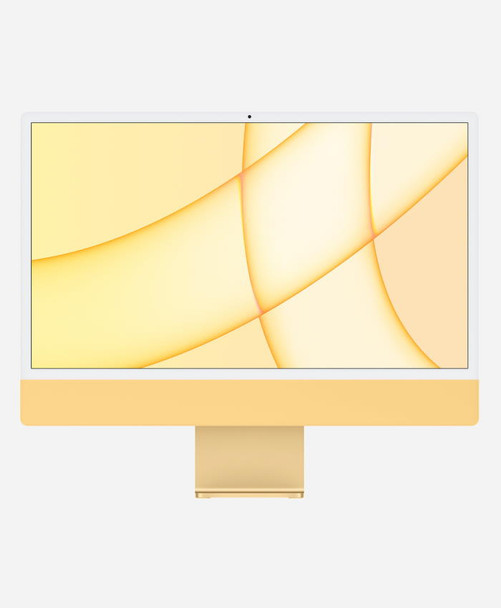 Refurbished Apple iMac 24 yellow (2021 4port) Front