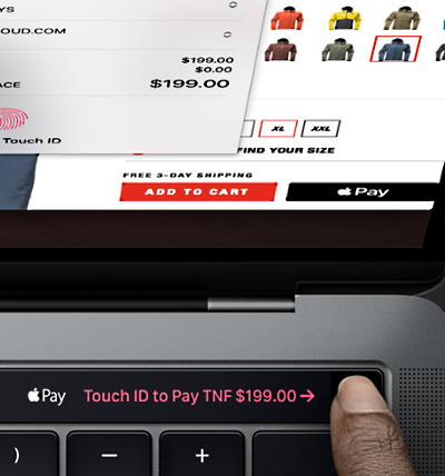 The used 2018 Macbook Pro with 13-inch display had convenient Touch ID!