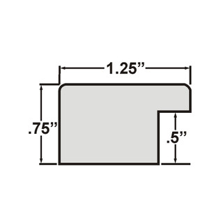 Bauhaus 125 1.25", Liquid White Picture Frame