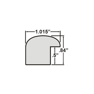 Bullnose 1", Satin White Picture Frame