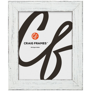 Jasper 1.5", Marshmallow Weathered White Picture Frame