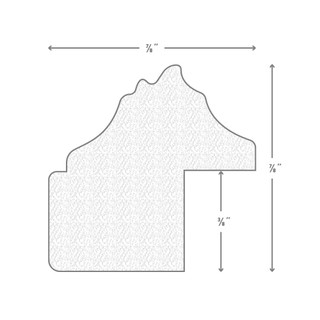 Whittemore .875", Ornate Gold Picture Frame