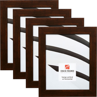 Bauhaus 125 1.25", Modena Vintage Copper Picture Frames - 4 Piece Set