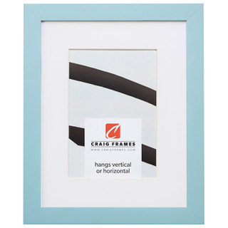 Confetti .875", Matted Light Blue Picture Frame