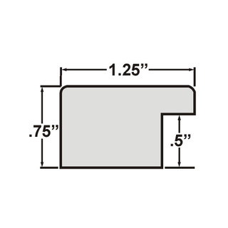 Bauhaus 125 1.25", Matted Stainless Silver Picture Frame