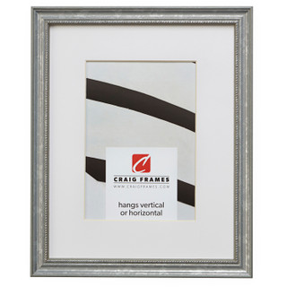 Stratton .75", Matted Aged Silver Picture Frame